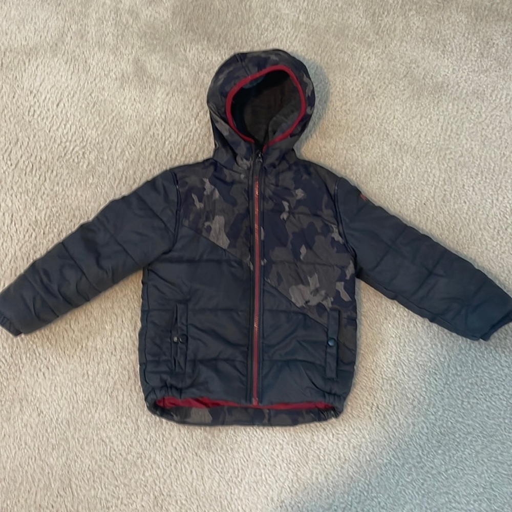 RM 1958 Boys Gray Hooded Puffer